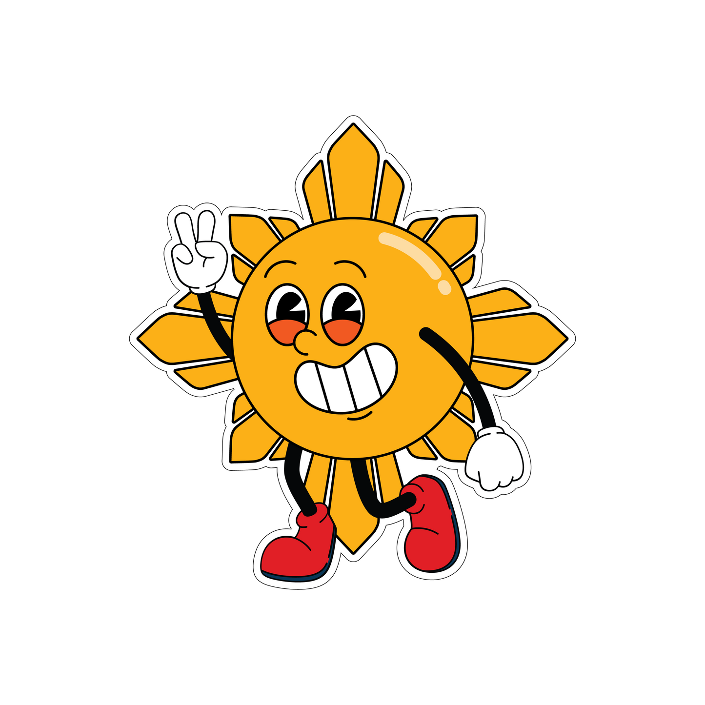 Wally the Sun 3" Vinyl Sticker