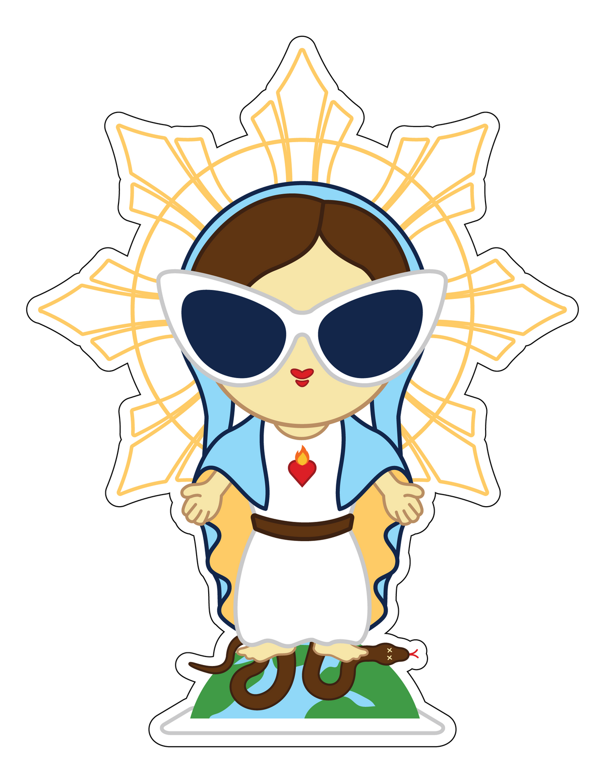 Queen Mother 3" Vinyl Sticker